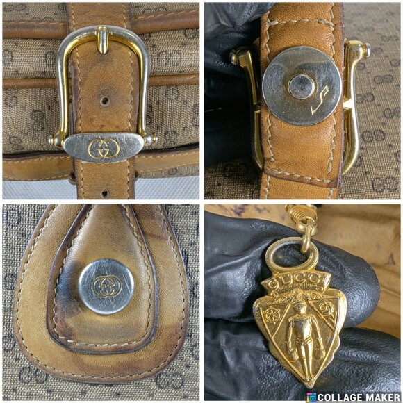 Authentic Vintage GUCCI GG Guccissima Crossbody Messenger Bag Made in Italy - Picture 7 of 15